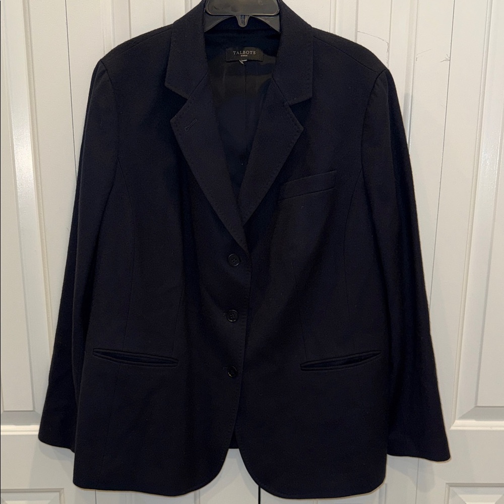 Talbots Black Women's Tailored Blazer Jacket
